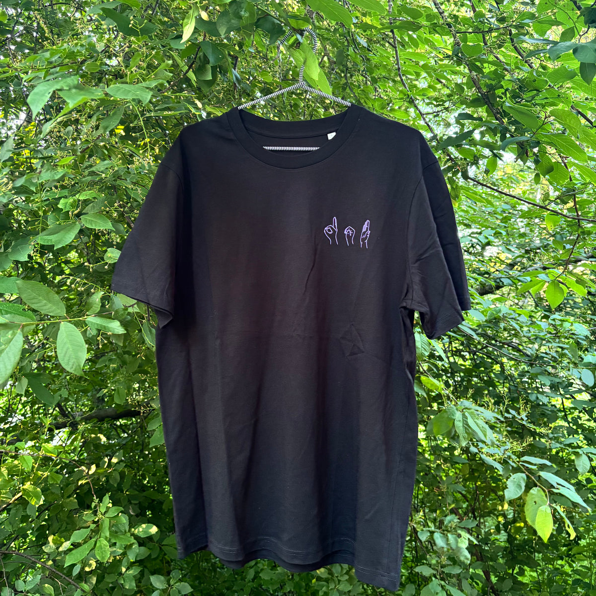 T-shirt UNISEX - Svart/Lila