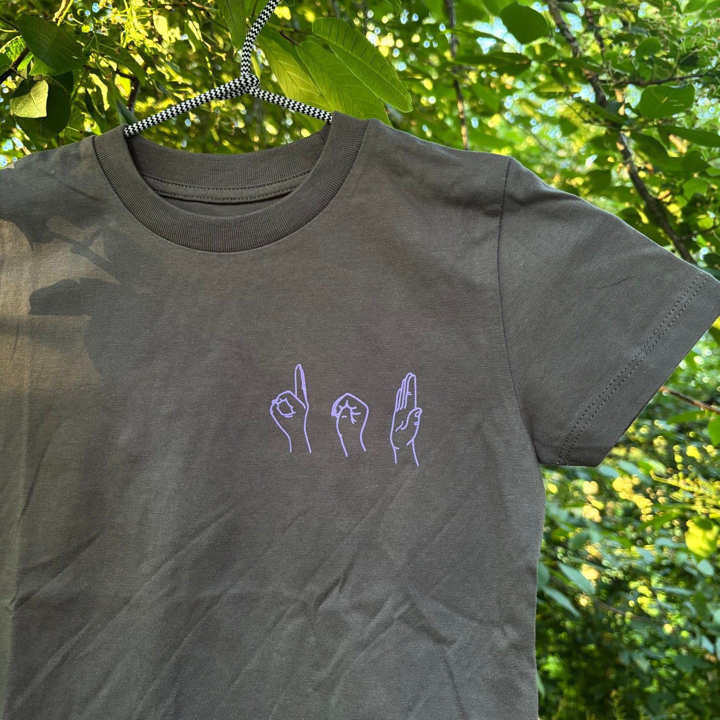 T-shirt BARN - Grå/Lila