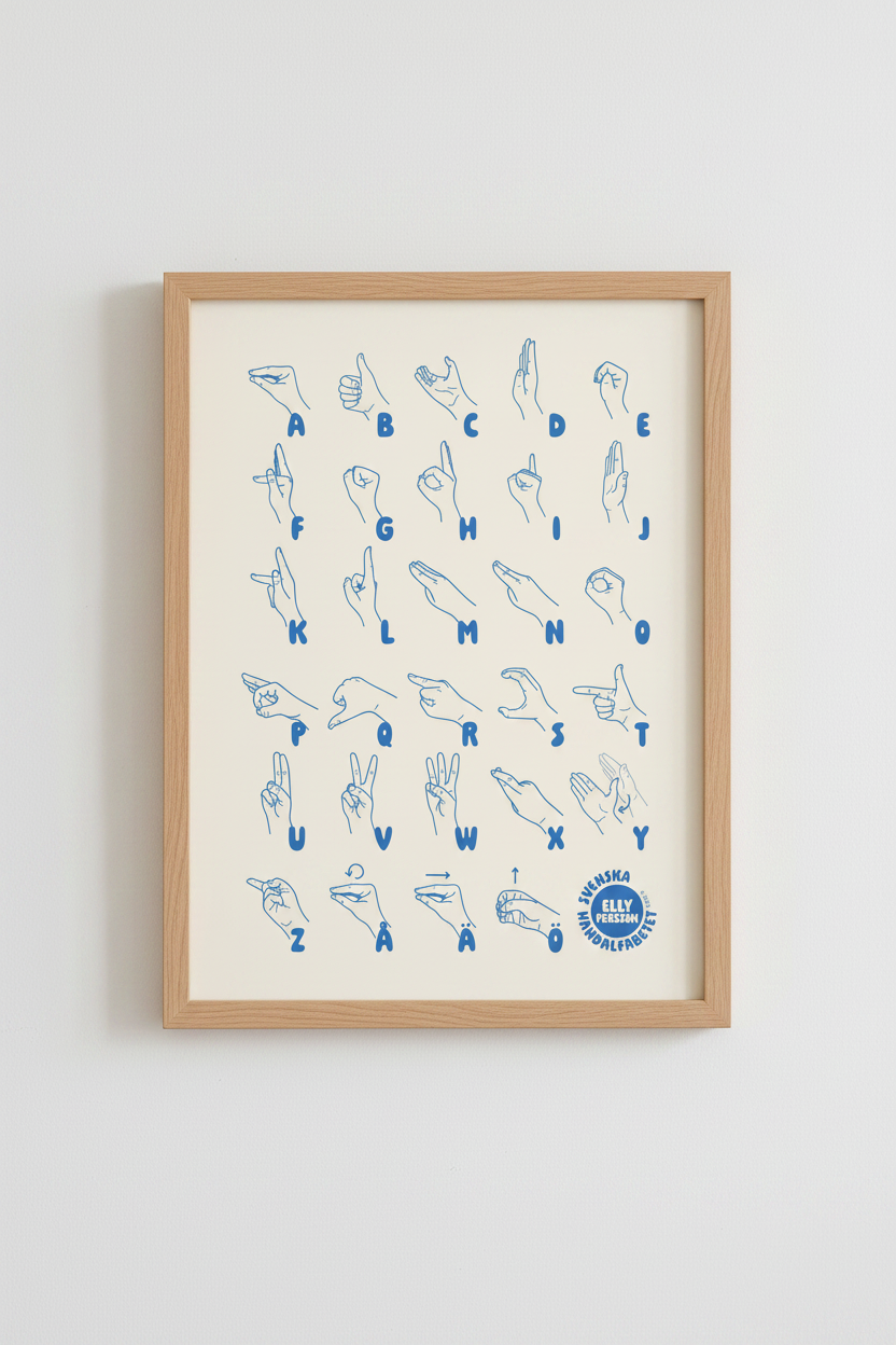 Handalfabetsposter (A3)