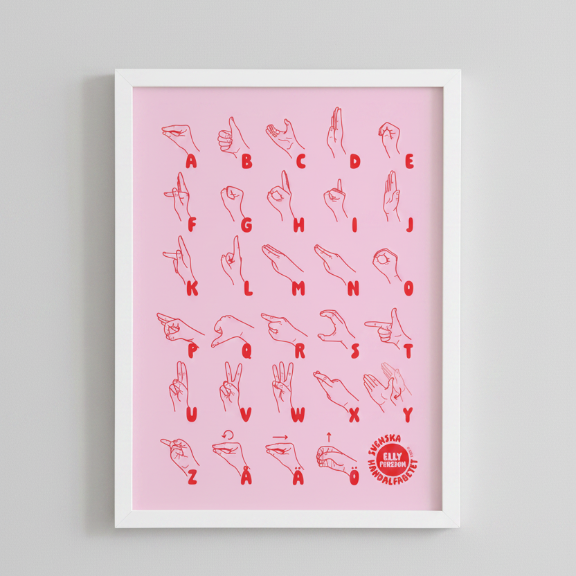Handalfabetsposter (A3)