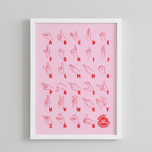 Handalfabetsposter (A3)