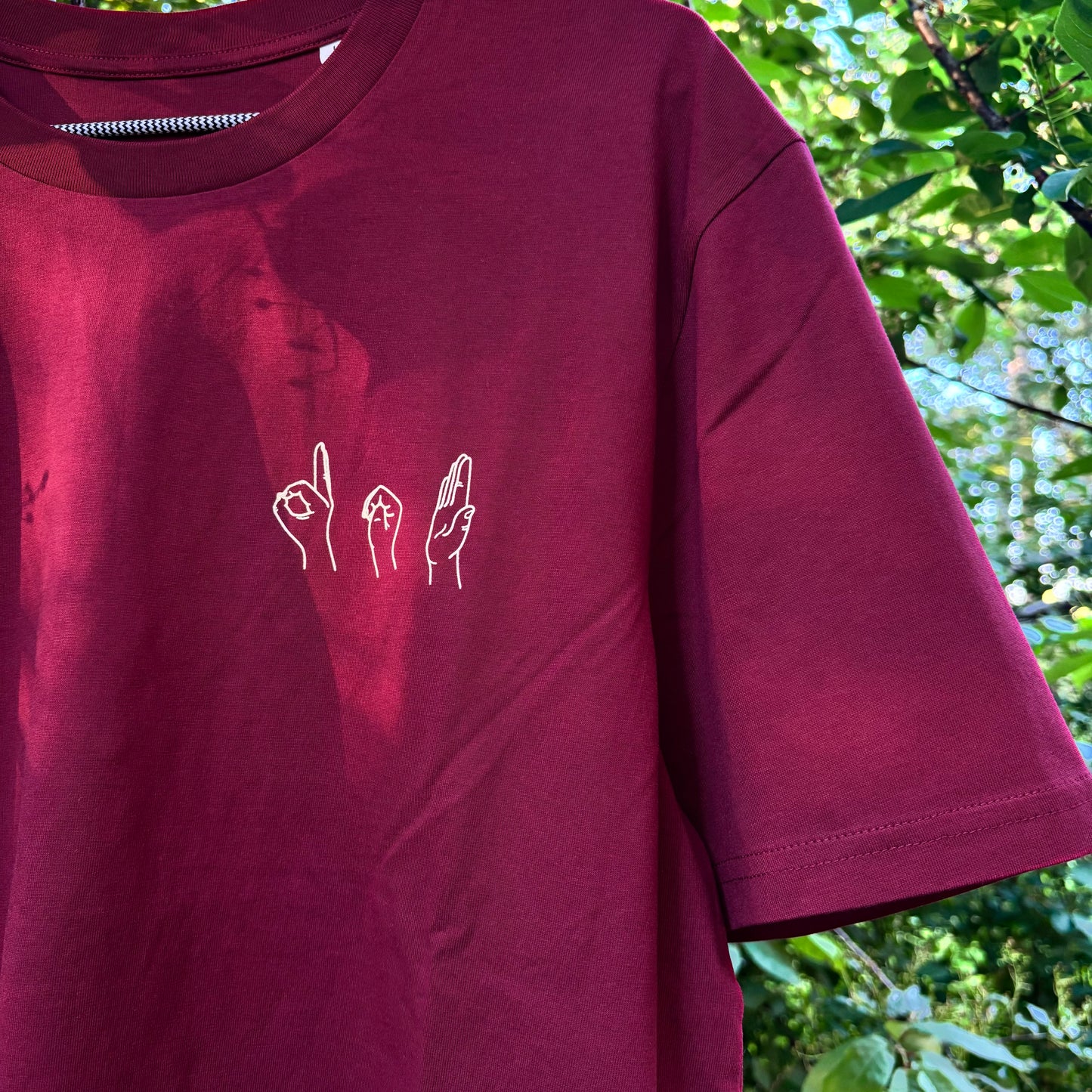 T-shirt UNISEX - Vinröd