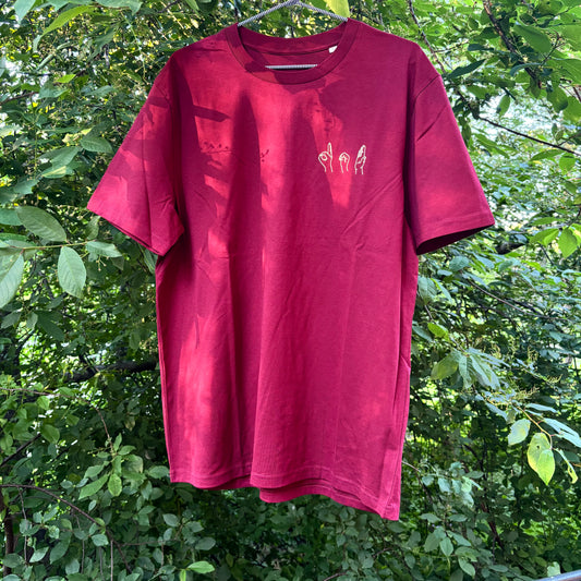 T-shirt UNISEX - Vinröd