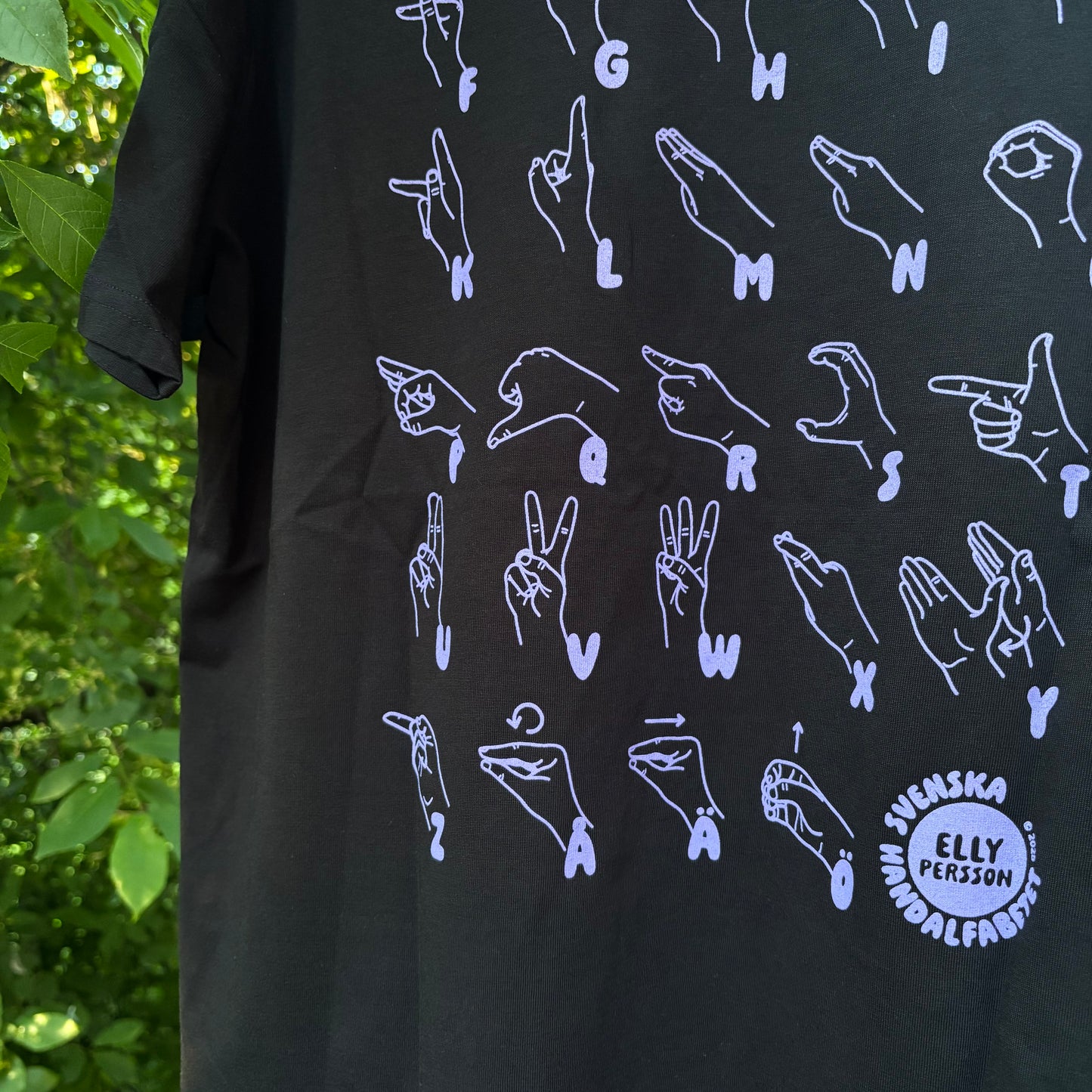T-shirt UNISEX - Svart/Lila