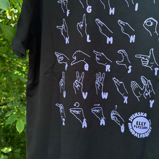 T-shirt UNISEX - Svart/Lila