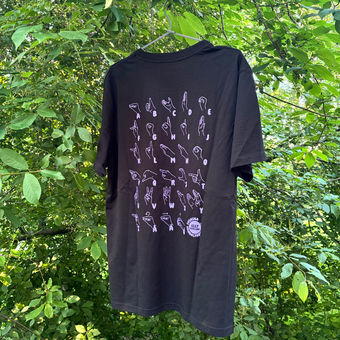 T-shirt UNISEX - Svart/Lila