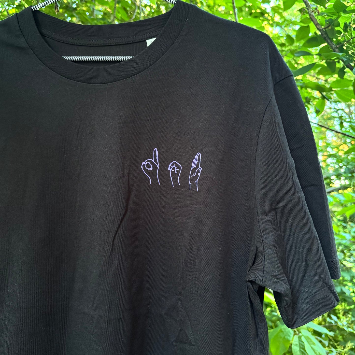 T-shirt UNISEX - Svart/Lila