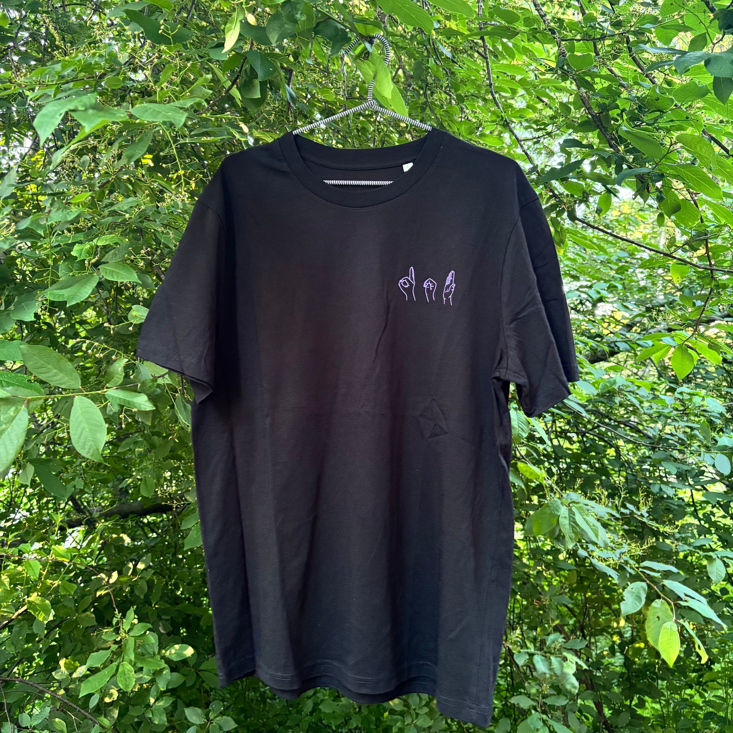 T-shirt UNISEX - Svart/Lila