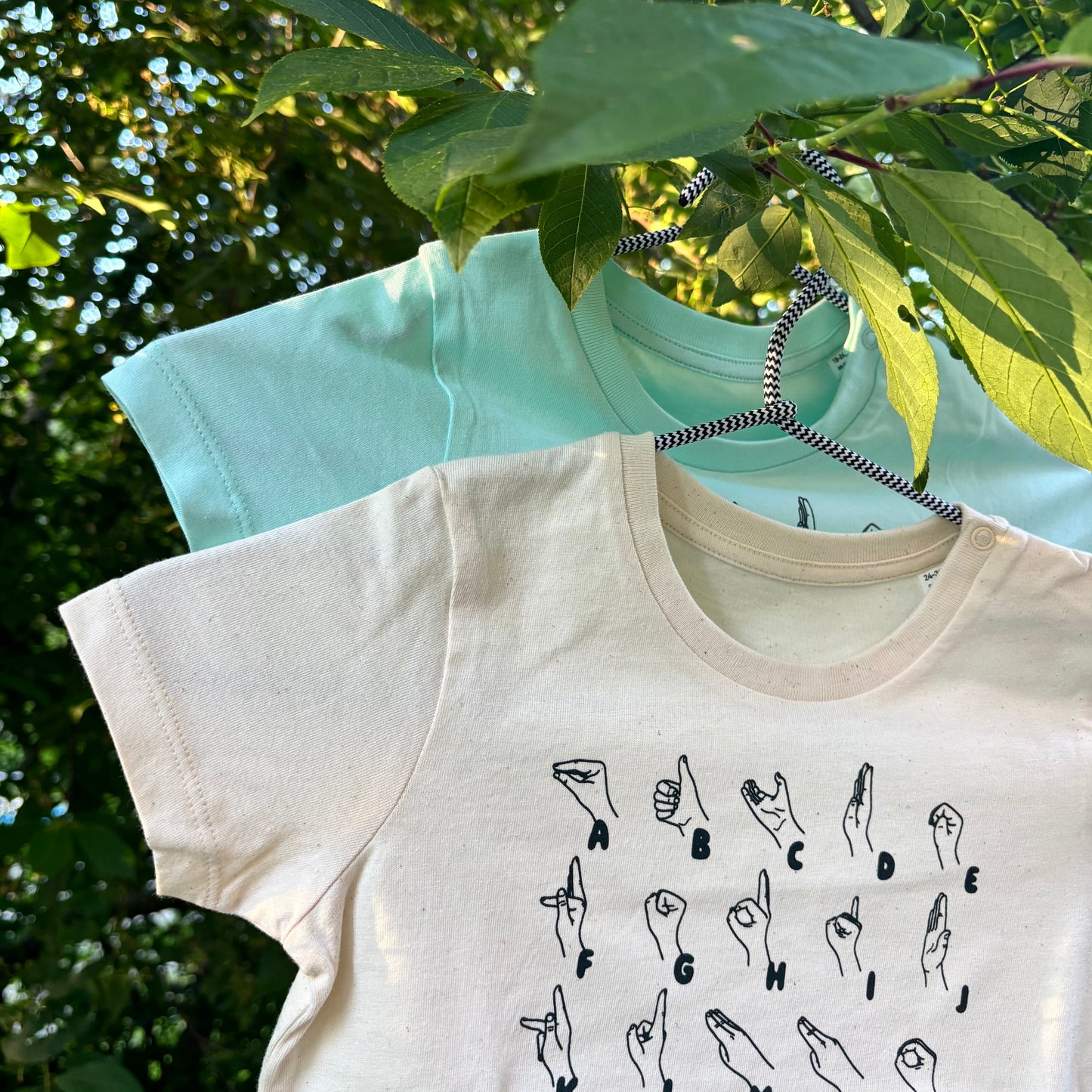 T-shirt BABY - Natur/Svart