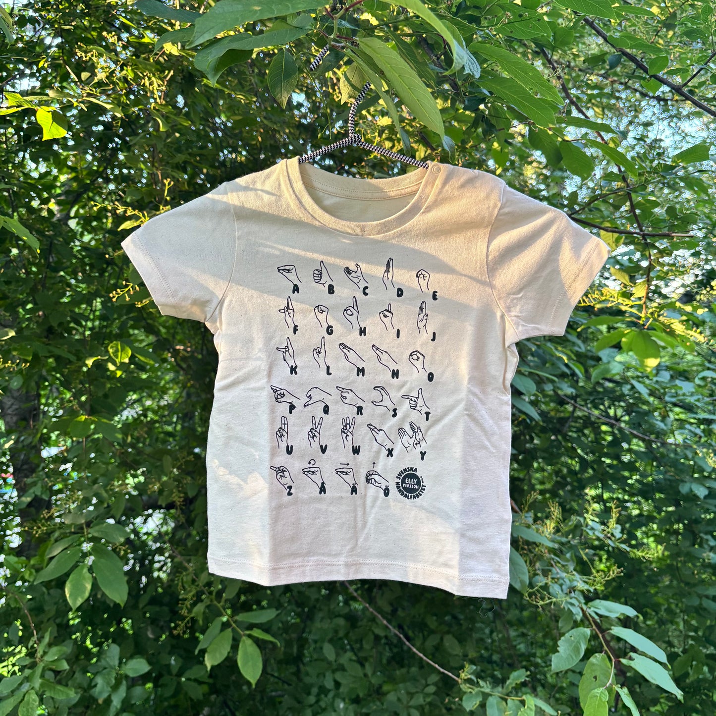 T-shirt BABY - Natur/Svart