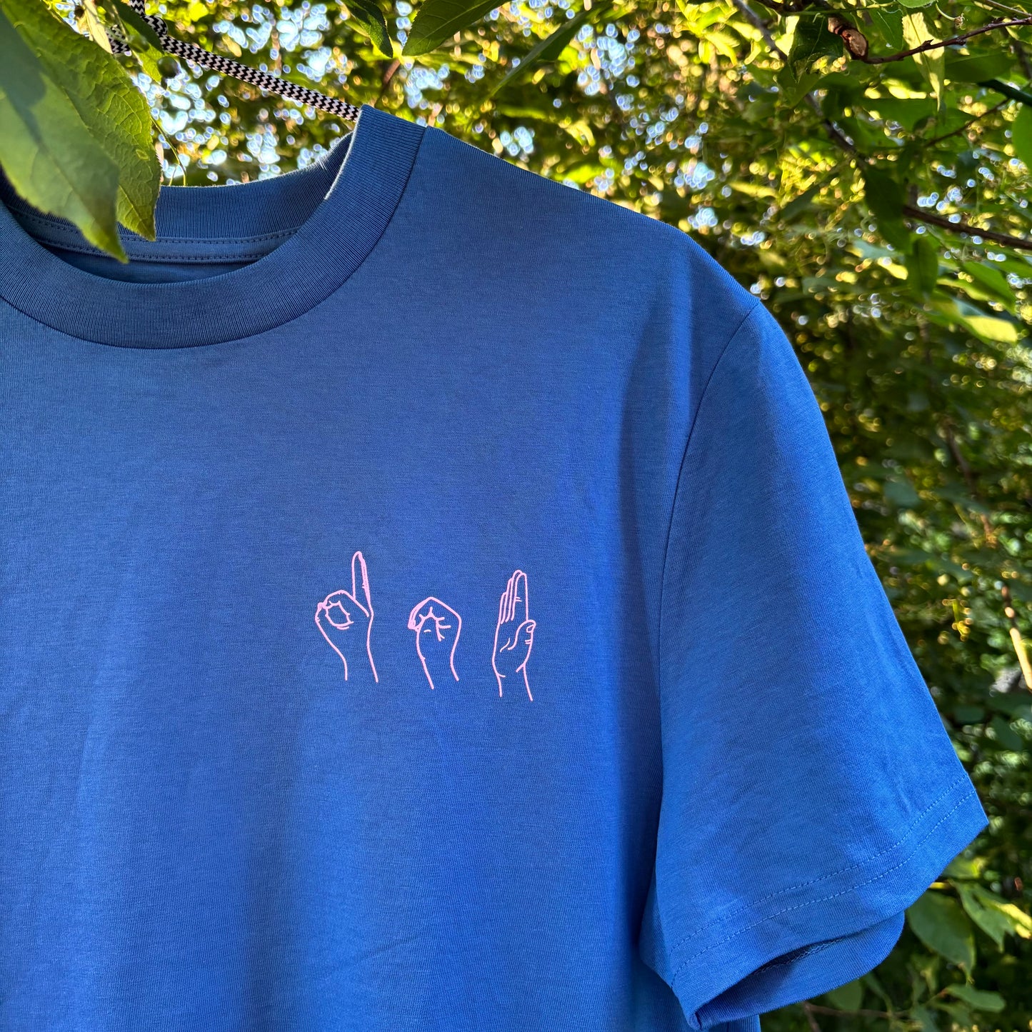 T-shirt UNISEX - Blå/Rosa