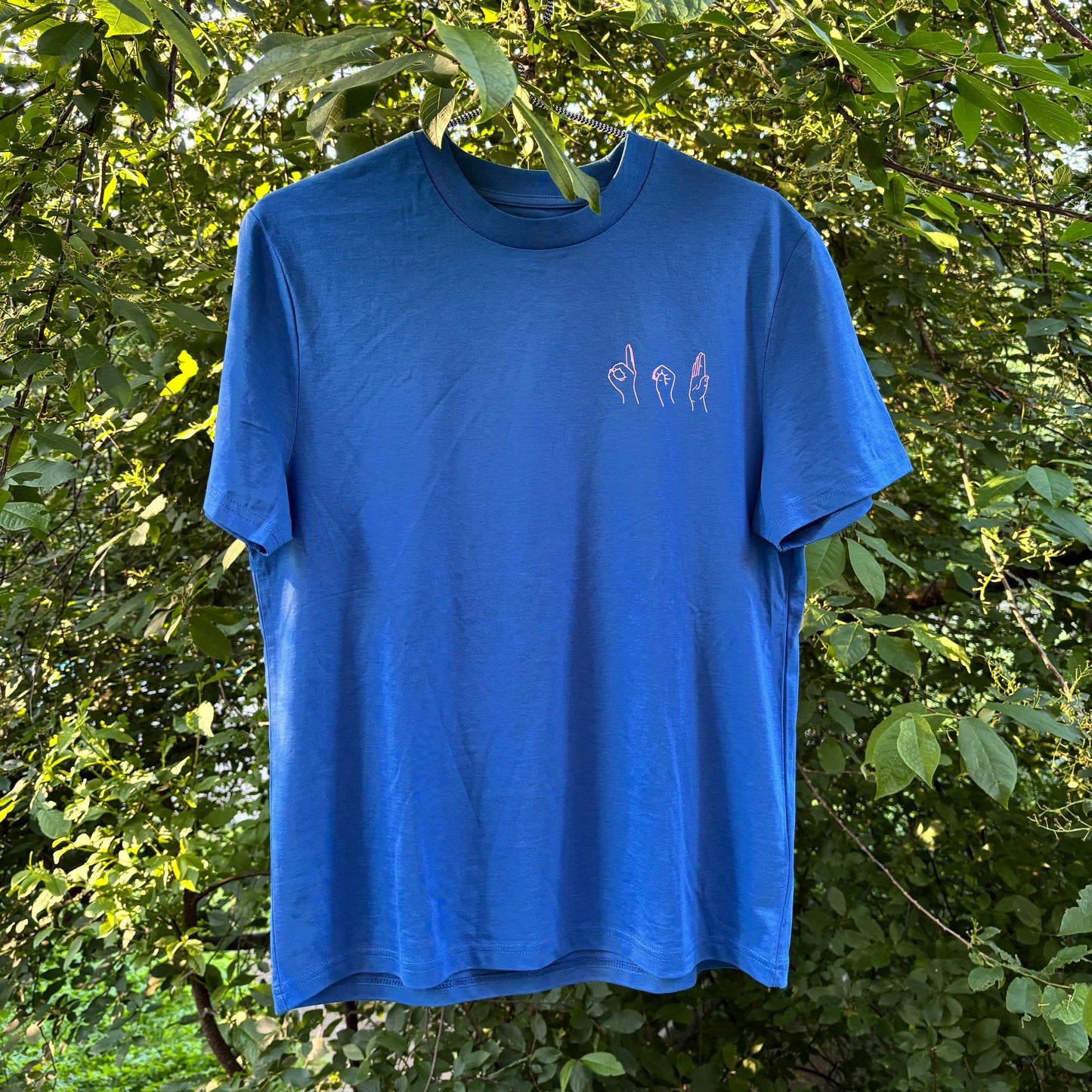 T-shirt UNISEX - Blå/Rosa