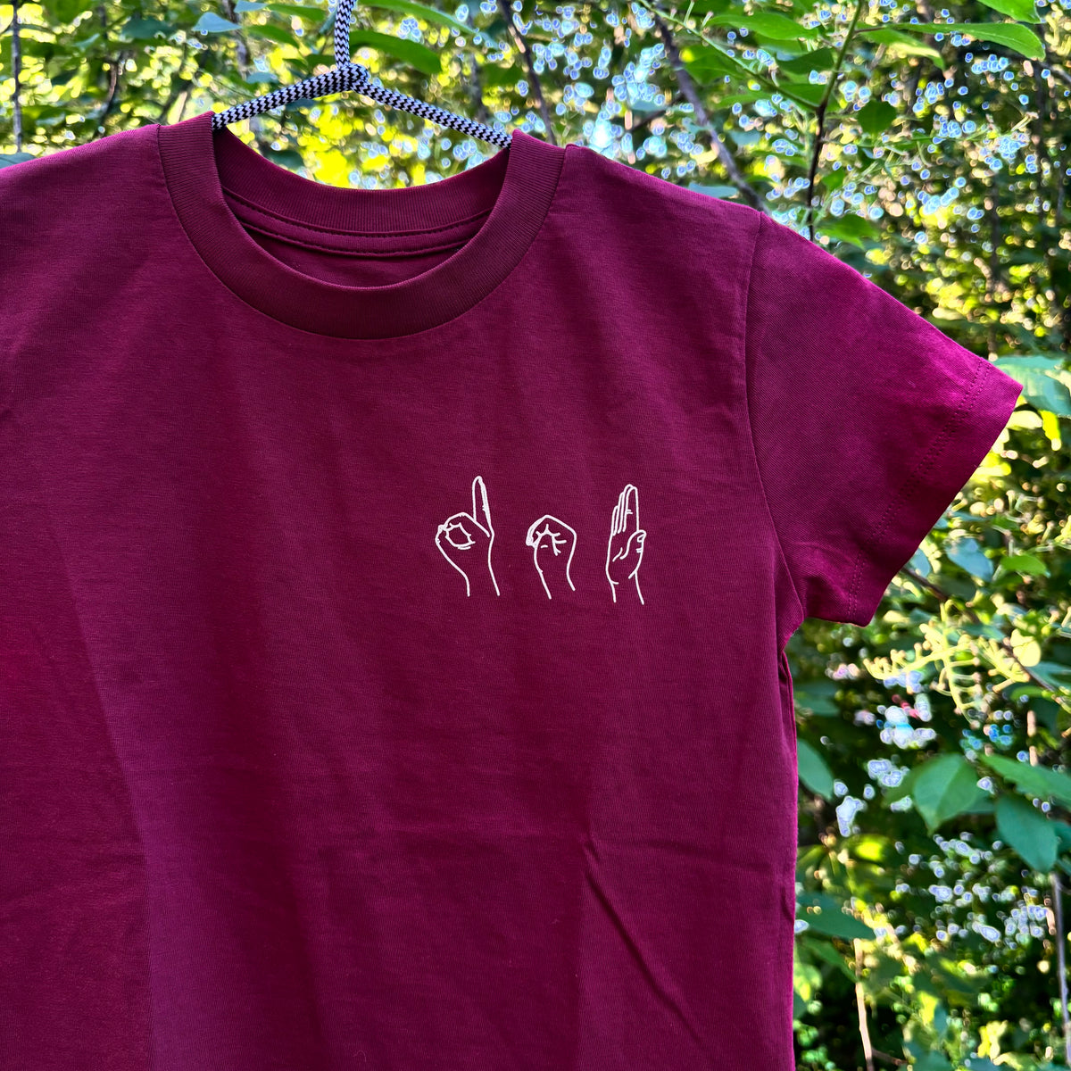 T-shirt BARN - Vinröd