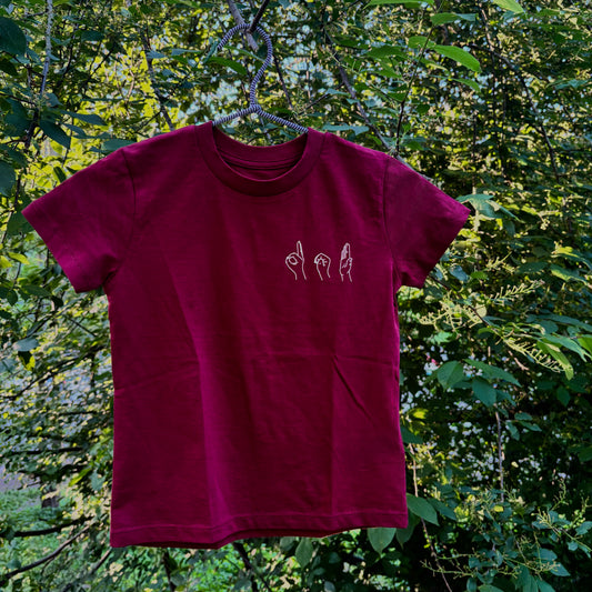 T-shirt BARN - Vinröd