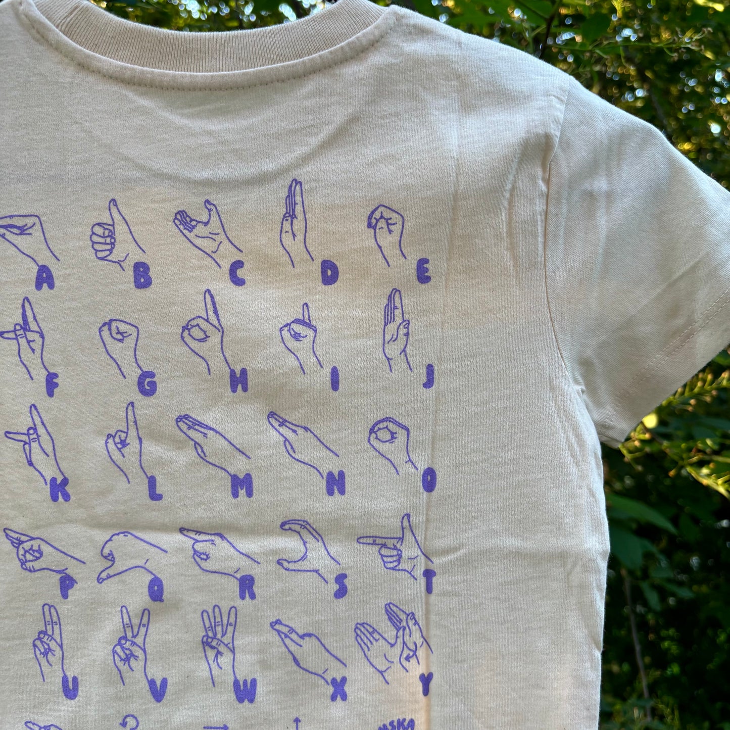 T-shirt BARN - Natur/Lila