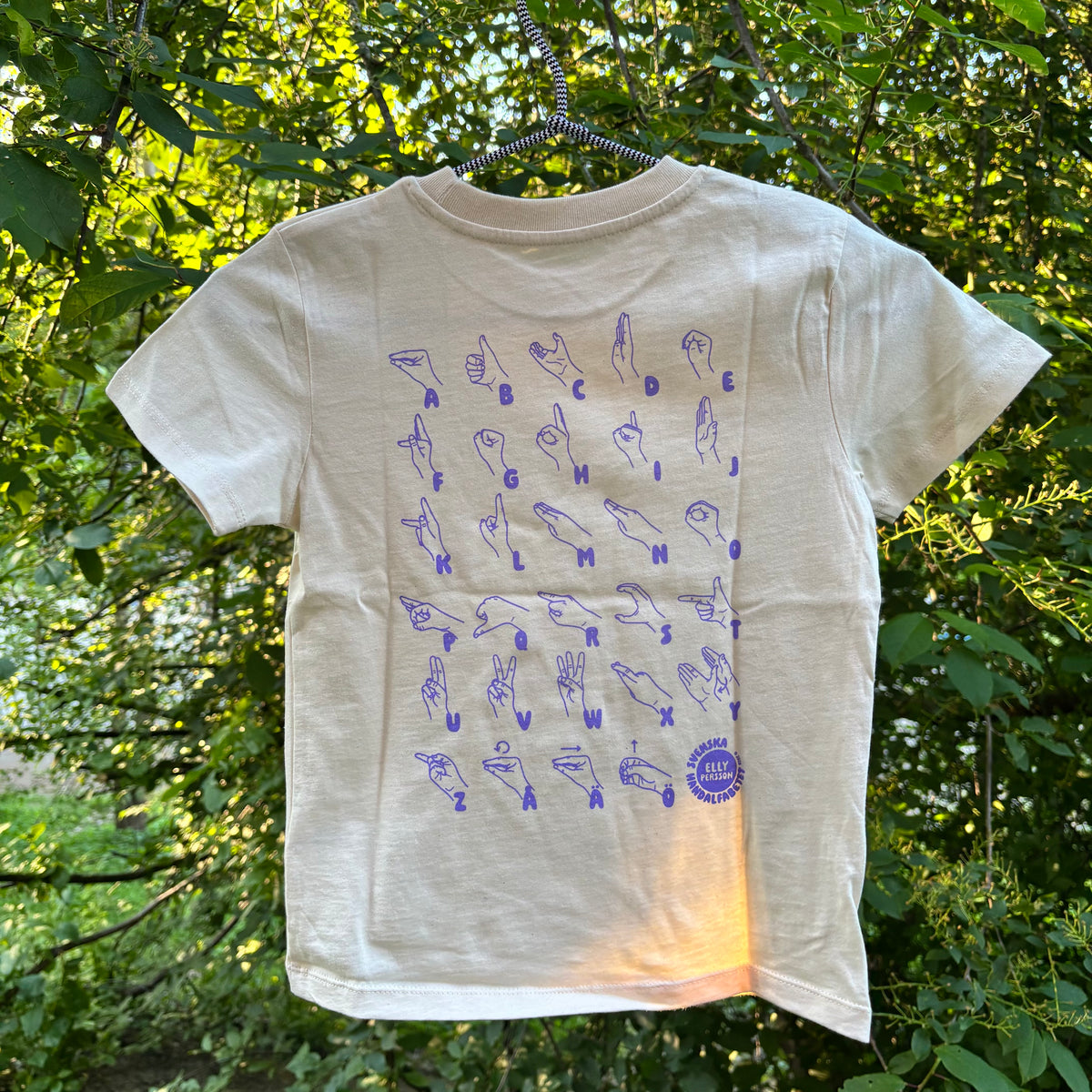 T-shirt BARN - Natur/Lila