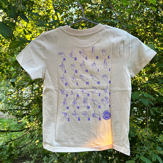 T-shirt BARN - Natur/Lila