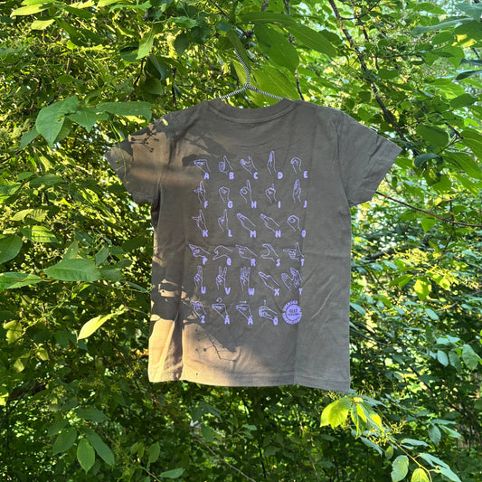 T-shirt BARN - Grå/Lila