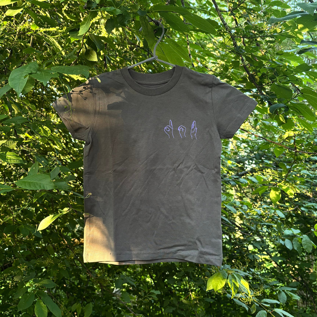 T-shirt BARN - Grå/Lila