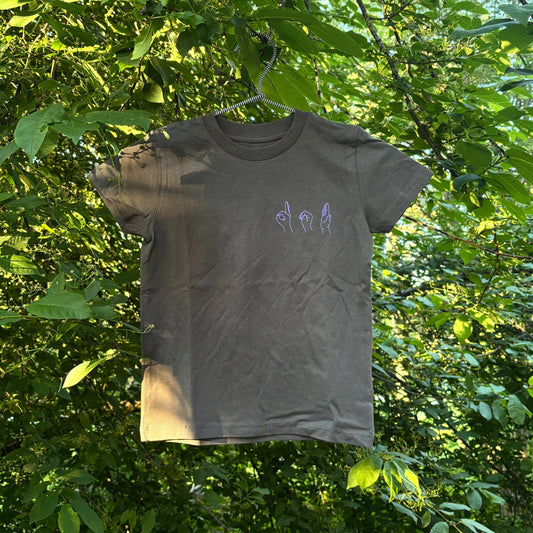 T-shirt BARN - Grå/Lila
