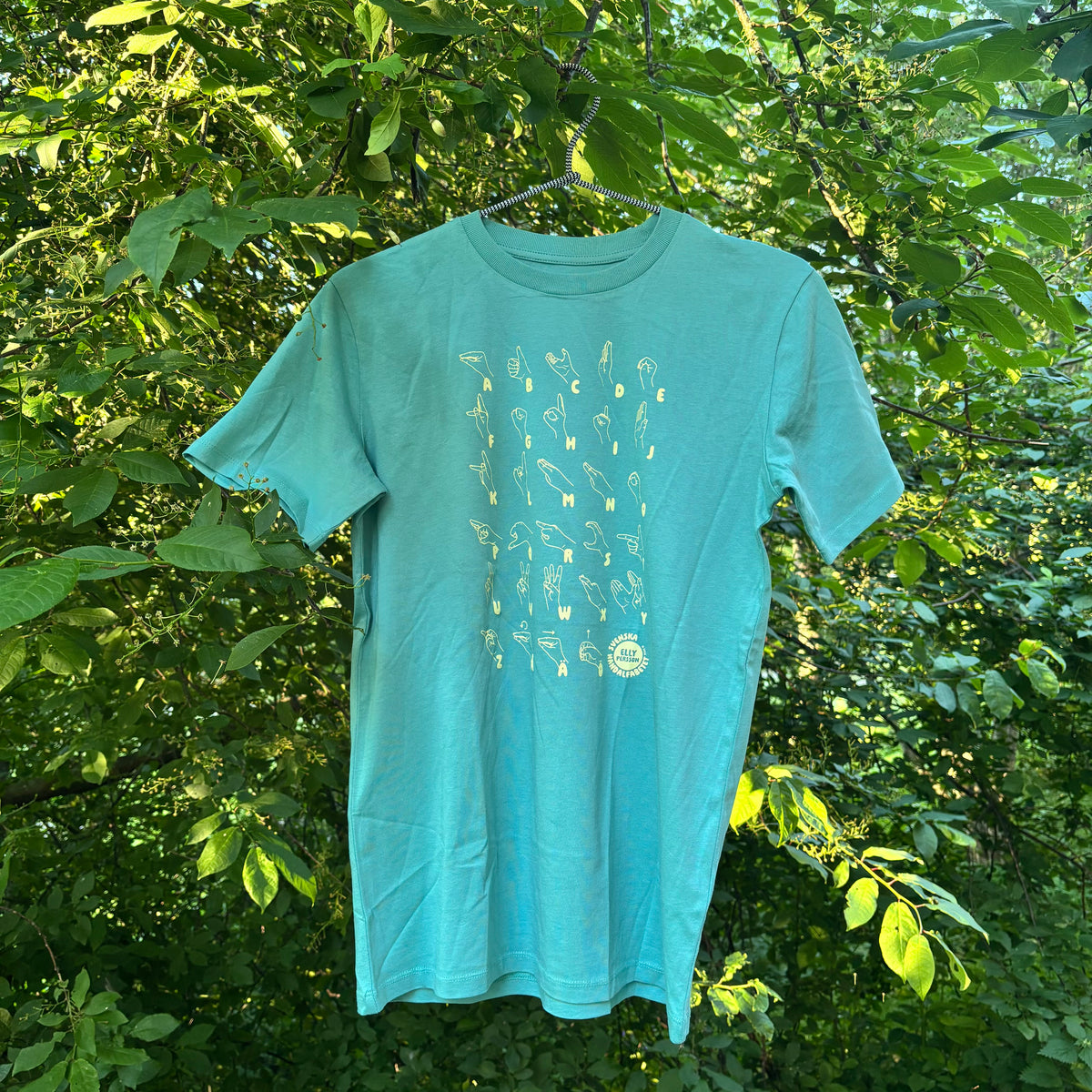 T-shirt BARN - blågrön